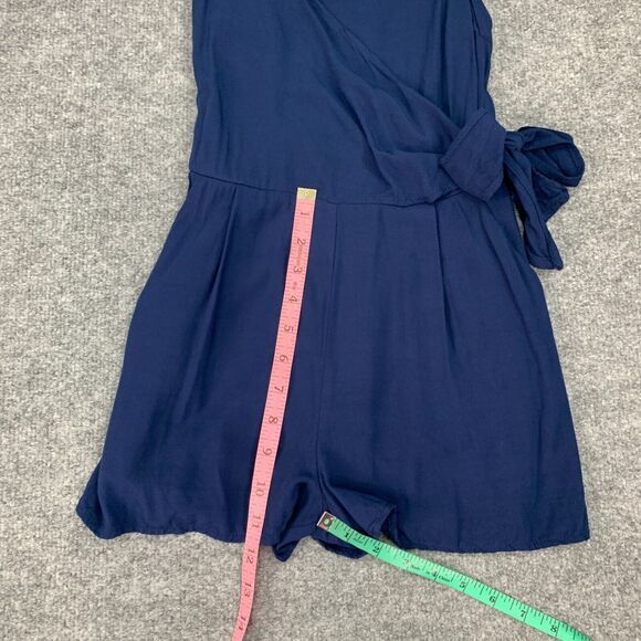 One Clothing Faux Wrap Romper Womens XS Extra Small Storm Waist Bow Playsuit - Picture 4 of 11